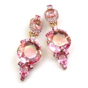 Taj Mahal Earrings Clips ~ Pink