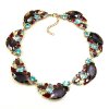 Brilliant Dew Necklace ~ Purple and Pastel Color Tones