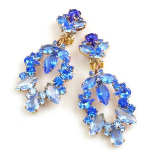 Xena Earrings Pierced ~ Light Sapphire Blue