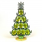 Standing Xmas Tree with Ovals 17cm ~ Extra Lime Emerald*