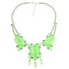 Gallery Necklace ~ Neon Green ~ Silver Plated