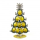 Standing Xmas Tree with Ovals 13cm ~ Extra Yellow Emerald*