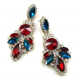 Absolue Earrings Pierced ~ Red Blue*
