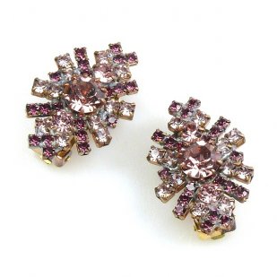 Genova Clips Earrings ~ Purple Amethyst
