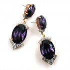 Ovals Earrings Pierced ~ Extra Purple*