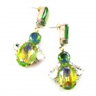 Florence Earrings Pierced ~ Extra Lime Green*