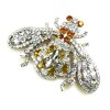 Bumblebee Brooch ~ Clear Crystal Topaz