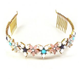 Starlets Headband Tiara ~ Opaque Rhinestones
