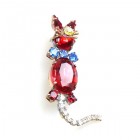 Cat Small Pin ~ Red