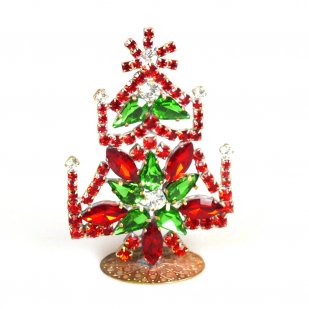 One Flower Tree Standing 8cm ~ Green Red Red*