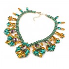 Fancy Essence Necklace ~ Emerald Topaz Vitrail