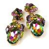 Fiore Clips Earrings ~ Vitrail Multicolor