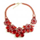 Parisienne Bloom Necklace ~ Red Tones