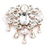 Marquis Brooch ~ Clear Crystal