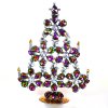 28 cm Xmas Flowers Tree Decoration ~ Vitrail and Clear Crystal*