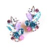 Empress Earrings Pierced ~ Violet Aqua Tones