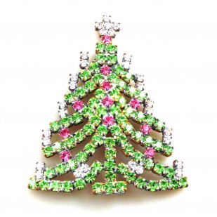 Chain Xmas Tree Brooch #09*