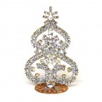 Hearts Standing Xmas Tree 10cm ~ Clear Crystal*