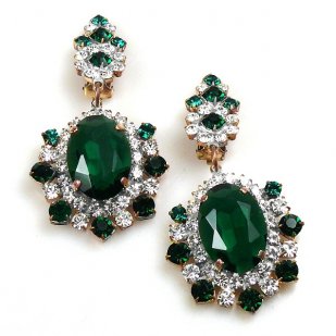 Infinite Dream Earrings Clips ~ Emerald
