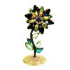 Flower Stand Up Decoration ~ Green Vitrail Yellow