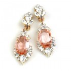 Mythique Clips-on Earrings ~ Crystal Pink