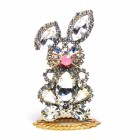 Bunny Stand Up Decoration Smaller ~ Clear Crystal