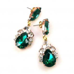 Mon Cheri Earrings Pierced ~ Emerald*