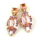 Allisa Earrings Clips ~ Pink
