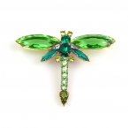 Dragonfly Navette #1 ~ Peridot Green