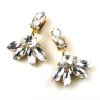 Dione Earrings Clips ~ Clear Crystal*