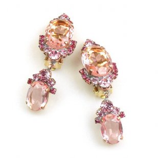 Napoli Clips Earrings ~ Pink