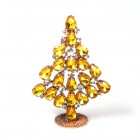 Xmas Teardrops Tree Standing Decoration 7cm ~ Yellow Clear*
