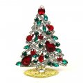 Zig-Zag Xmas Tree Stand-up Decoration 10cm ~ Red Emerald Clear*