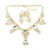 Pretty in Crystal Rhinestone Set ~ Gold Plated Pretty in Crystal Rhinestone Set ~ Gold Plated