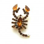 Scorpion Mini Pin ~ Dark Topaz*