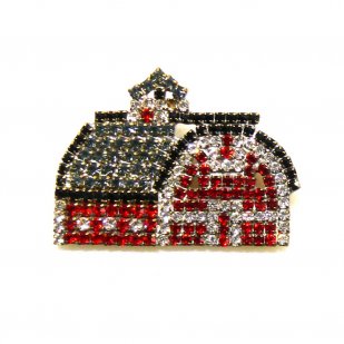 Midwest Barn Brooch / Pendant / Button*