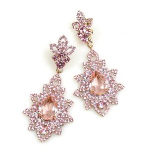 Emotion Lace Earrings Pierced ~ Pink