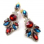 Absolue Earrings Clips ~ Red Blue*