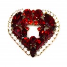 Heart Brooch ~ Red Clear*
