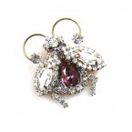 Firefly Pin ~ Clear Crystal with Amethyst