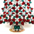32 cm XXL Xmas Tree Decoration Teardrops ~ Red Emerald Clear*