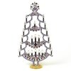 Xmas Tree Stand-up with Candles 20cm ~ Clear Purple Violet