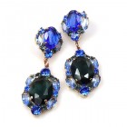 Symphony Earrings Pierced ~ Saphire with Montana Blue