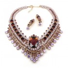 Gods Eye Necklace with Earrings ~ Purple Violet