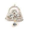 Clear Crystal Bell ~ Xmas Pendant #4