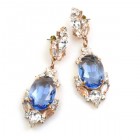 Mythique Earrings for Pierced Ears ~ Crystal Sapphire Blue
