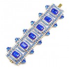 Crystaline Bracelet ~ Wide ~ Crystal Sapphire Blue