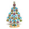 Pears Xmas Tree Rhinestones Decoration 15cm ~ Vitrail Aqua*