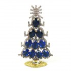 Standing Xmas Tree with Ovals 13cm ~ Extra Blue Clear*