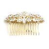 Zephyr Hair Comb ~ Flowers ~ Gold Plated